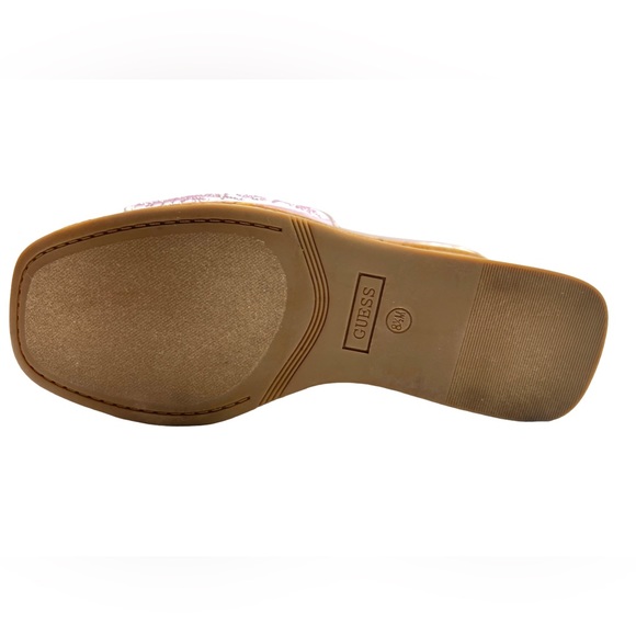 GUESS Womens Pink Cork 2" Platform Catiaee Toe Wedge Slip On Heeled Sandal 8.5 M - Picture 7 of 16